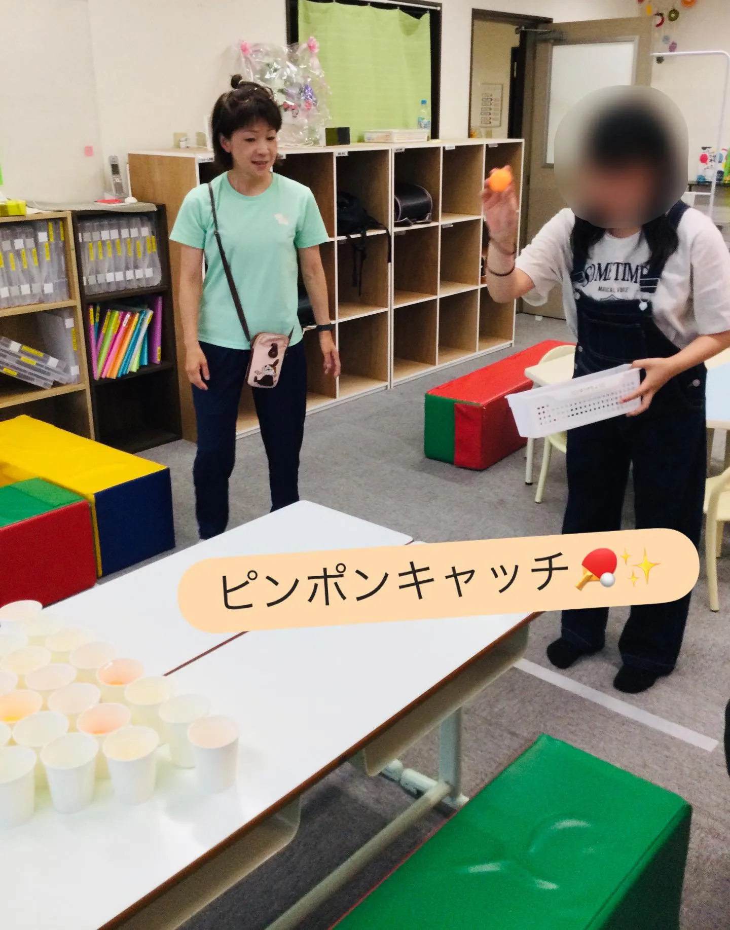 🏓ピンポンキャッチに挑戦✨